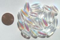 25 17x7mm Crystal AB Ovals